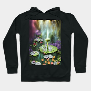 Misty Morning Lily Pond Hoodie